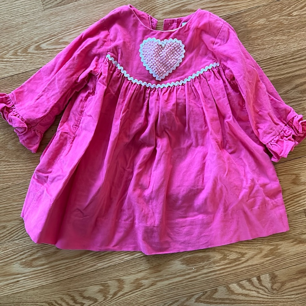 Pink corduroy Petite Pomme dress with bloomers size 12 months